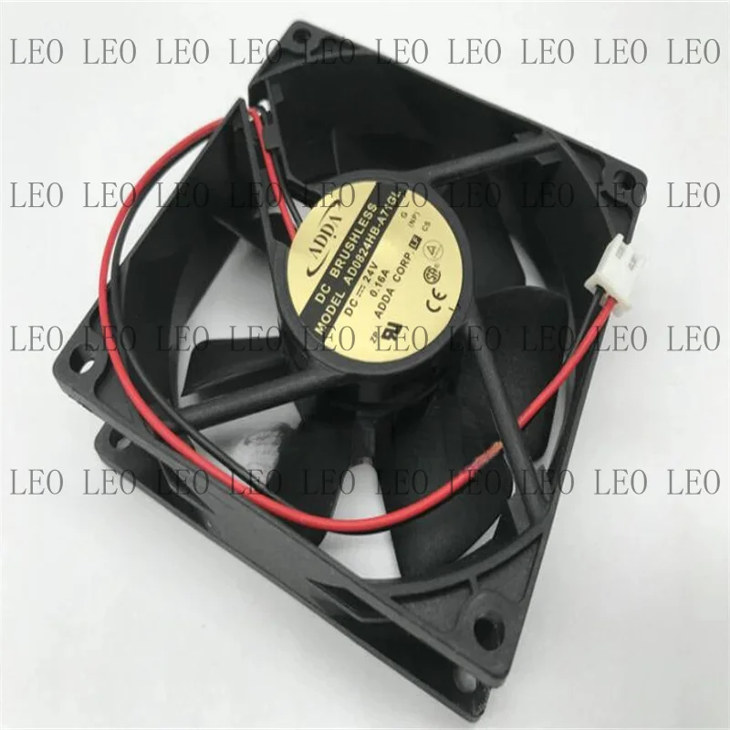 MY For  ADDA 8025 AD0824HB-A71GL DC24V 0.16A  8cm two-wire cooling fan