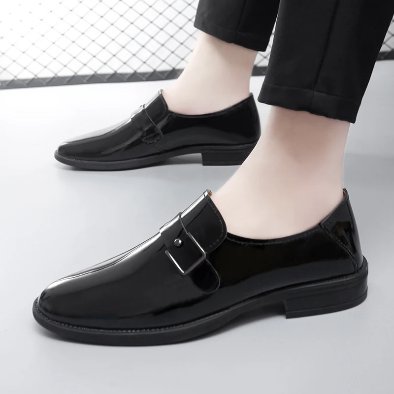 

Buckle Men Loafers New Business Casual Simple Personality Exquisite and Comfortable Hairstylist Fashion Shoes Big Size (36-48)