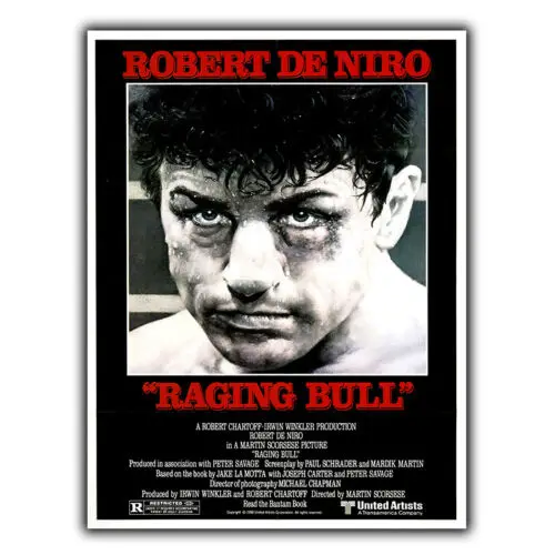 RAGING BULL SIGN METAL WALL PLAQUE Film Movie Cinema Advert Posterdruck – Aluminium