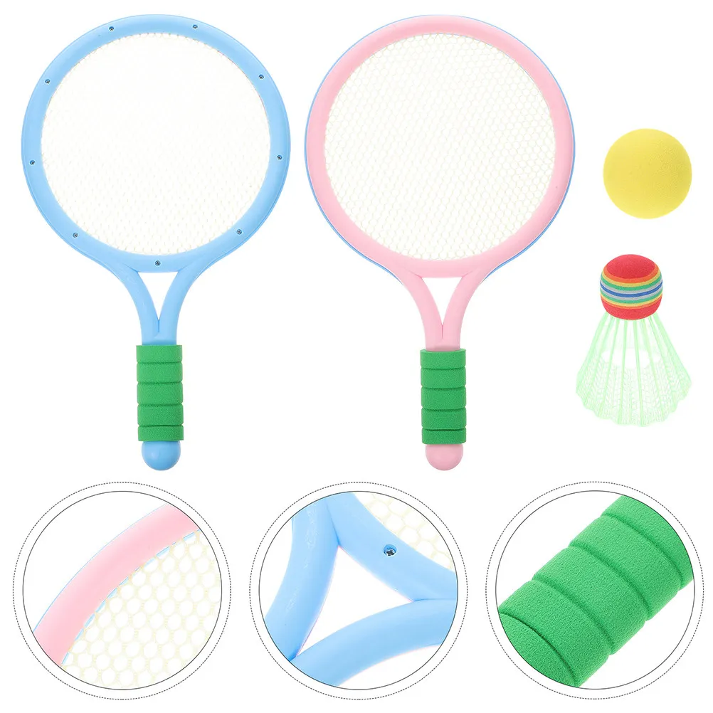 

1Set Badminton Racket Training Kids Lightweight Anti-Skid Handle Outdoor Sports Leisure Set Children Coordination Exercise