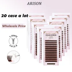 ARISON 20 Trays YY brown False Eyelashes