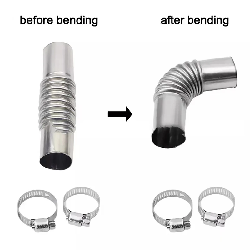 أنبوب عادم لموقف الهواء ، موصل الكوع مع مشبك لتدفئة السيارة ، 24 قارب ، مجموعة واحدة