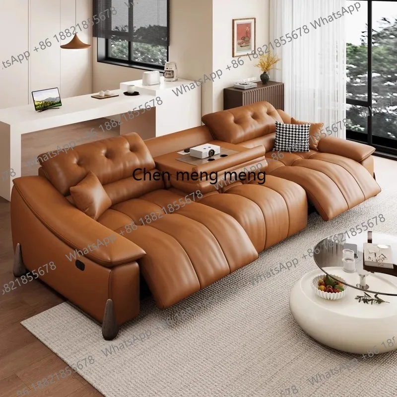 European Adults Electric Sofa Leather Microfiber Oversized Floor Recliner Sofa Lounge Loveseat Modern Divano Di Lusso Furniture
