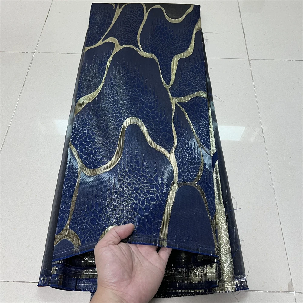 2025 Nieuwste Nigeriaanse Hoogwaardige Tule Kant Stof Jacquard Organza Borduren Guipure voor Party Prom Ontwerp 5 Yard YXZ185