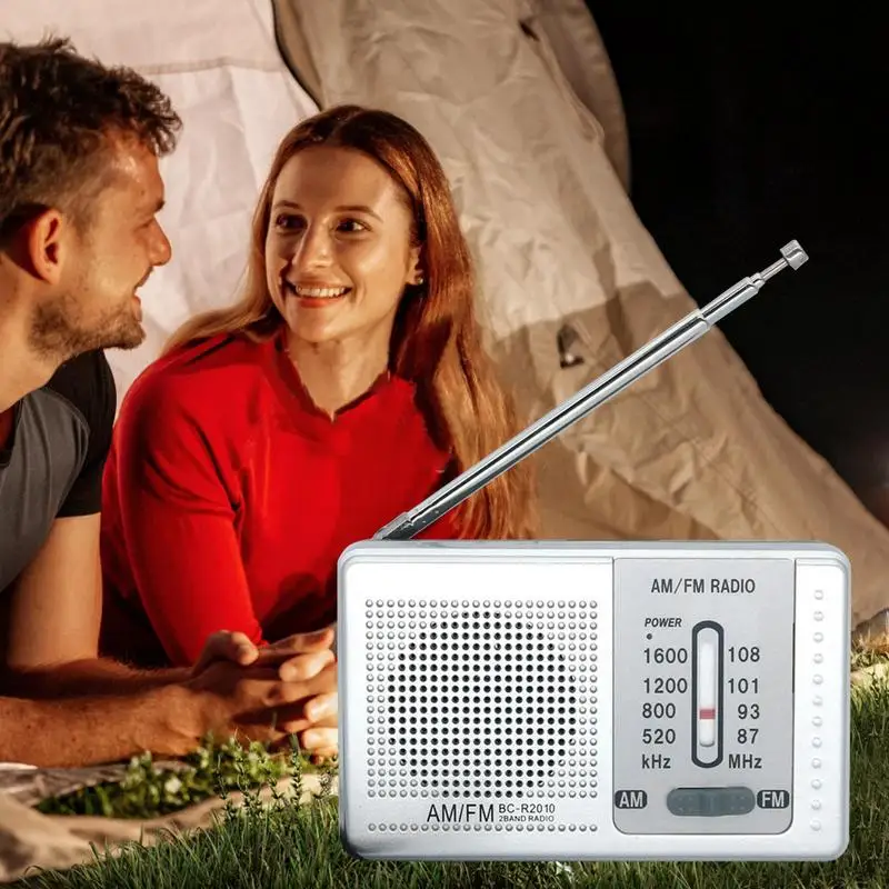 Портативное радио, уличное радио, маленький AM FM аудиоприемник для пеших прогулок, кемпинга, парка, рыбалки, путешествий, пешего туризма, аккумулятора