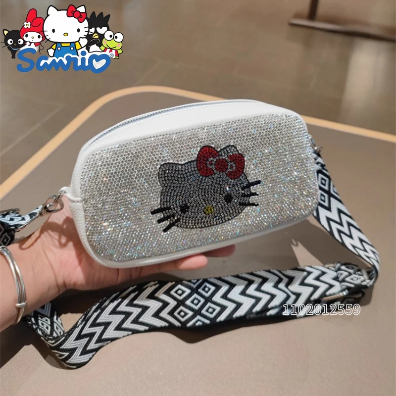   헬로 키티 신상 여성용 다이아몬드 숄더백 만화 미니 여성용 숄더 메신저백 패션 트렌드 미니 다이아몬드 백