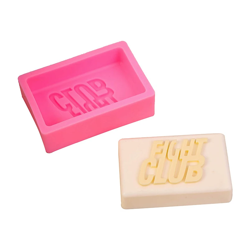 Fight Club Soap Silicone Mold Rectangle Bath Bomb Lotion Bar Making Supplies Moule Savon Molde Jabon Cake Loaf Pan Accessories