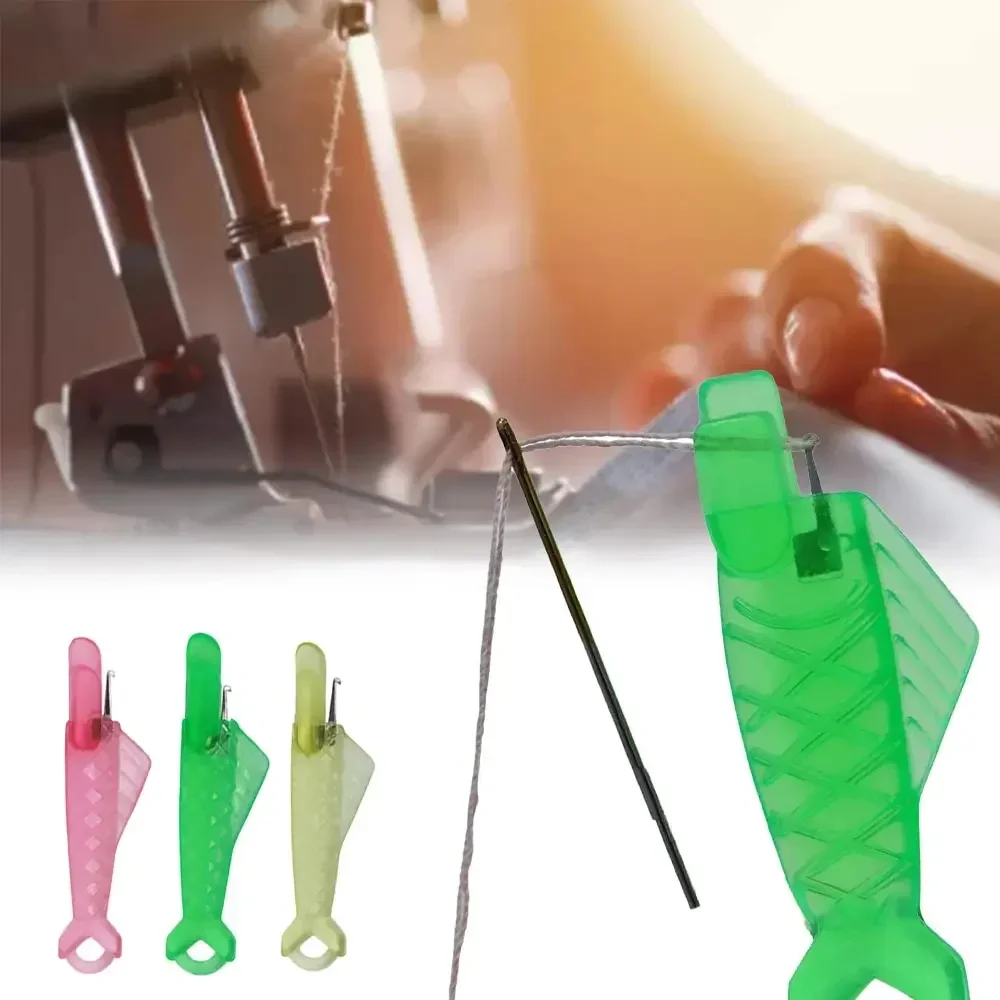 

5Pcs Fish Type Sewing Needle Inserter, Quick Plastic Needle Threader for DIY Sewing Craft,Sewing Machine Needle Threaders