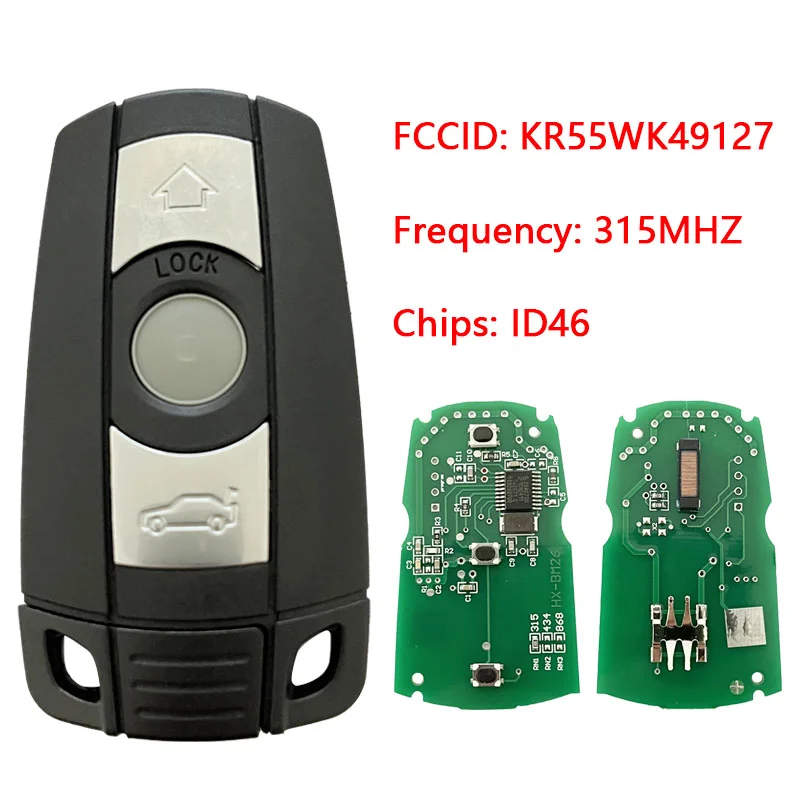 

CN006025 Remote Smart Key For BMW CAS3 Key Fob Keyless Go 315/315LP/433/868MHz KR55WK49147 5WK49127 5WK49124