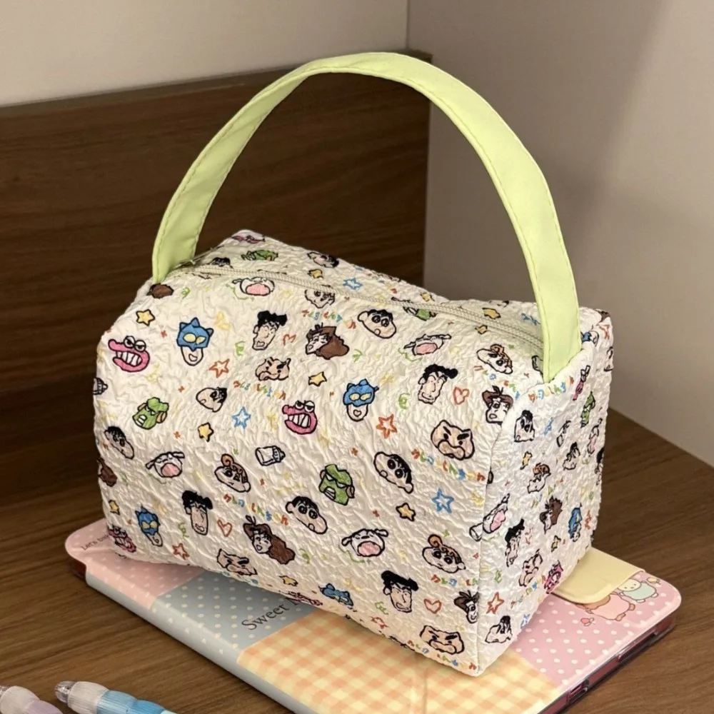 

Crayon Shin-chan Handbag Cute Cartoon Printing High-capacity Cosmetic Bag Fashion Delicate Portable Go Out Travel Storage Bag