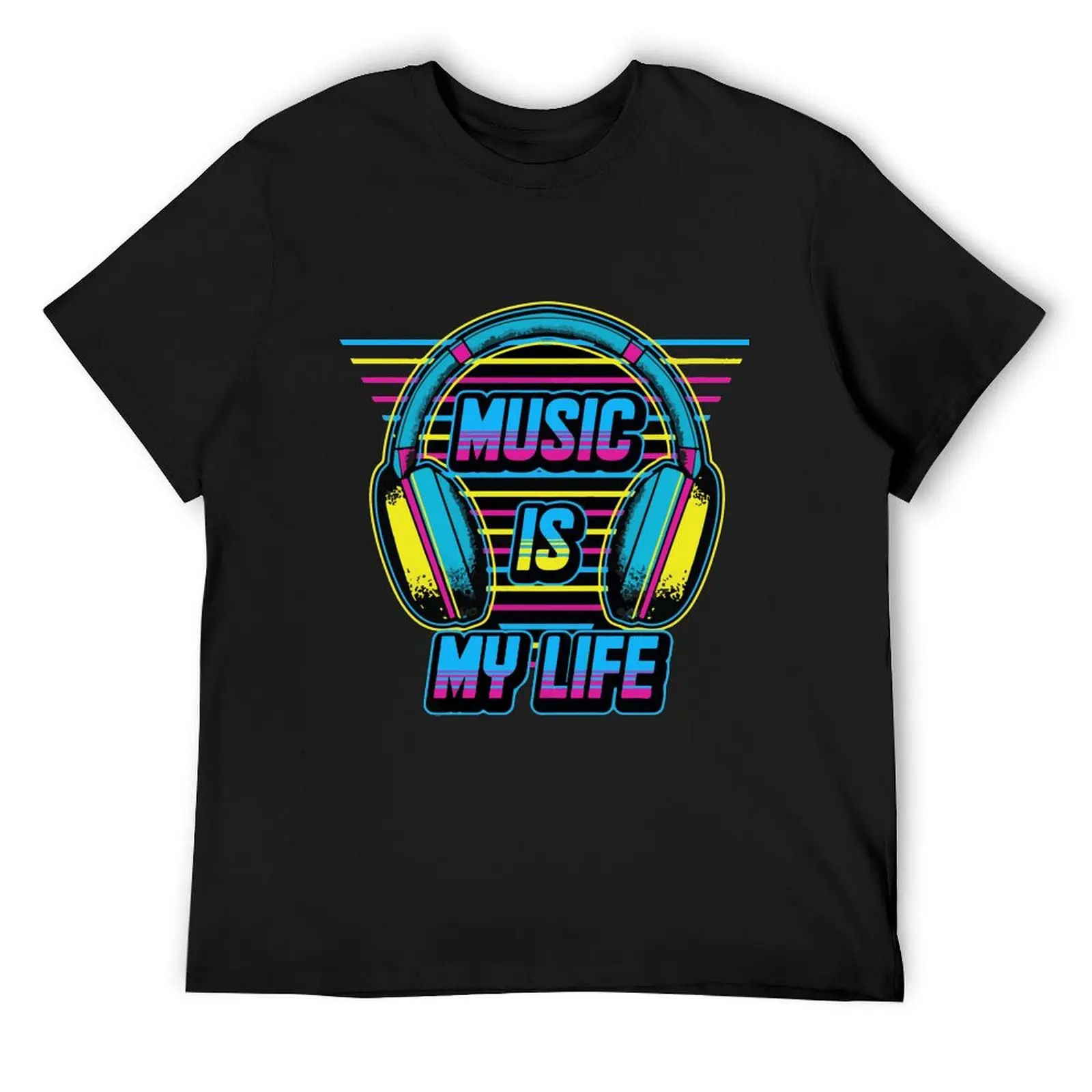 

music is my life T-Shirt aesthetic clothes football t shirt boys animal print funny t shirts for men
