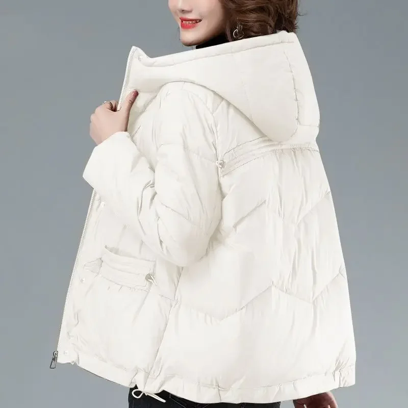 Duck Down Hoodie Woman Coat Thick Padding Jackets for Women Black Quilted Padded High Quality Korean Style Clothing Aesthetic