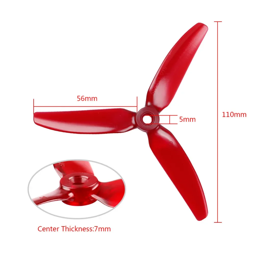 20pcs High Quality HQ 5X4.3X3 5043 5 inch 3 blade/tri-blade POPO propeller compatible T-motor F40 PRO II for FPV RC Racing drone