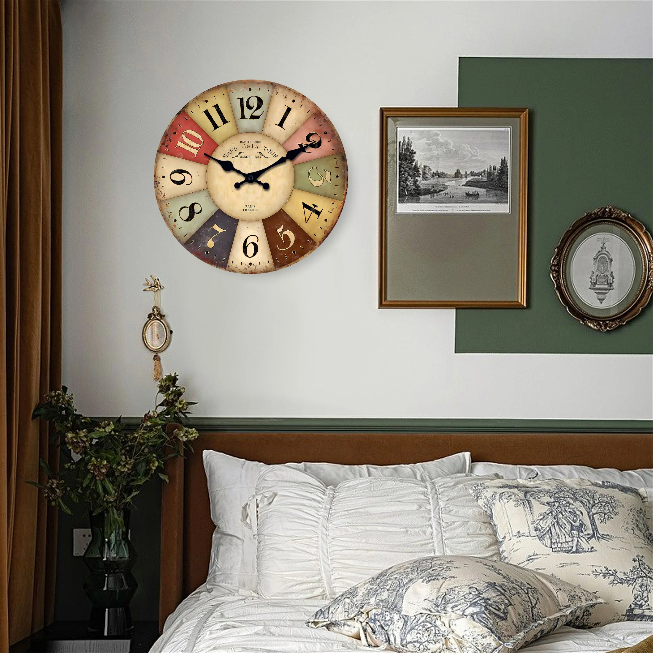 Horloge De Bureau Vintage Européen Or – Silencieuse Sans Tic-Tac, Verre HD, Design Antique – Déco Chambre, Salon, Cuisine