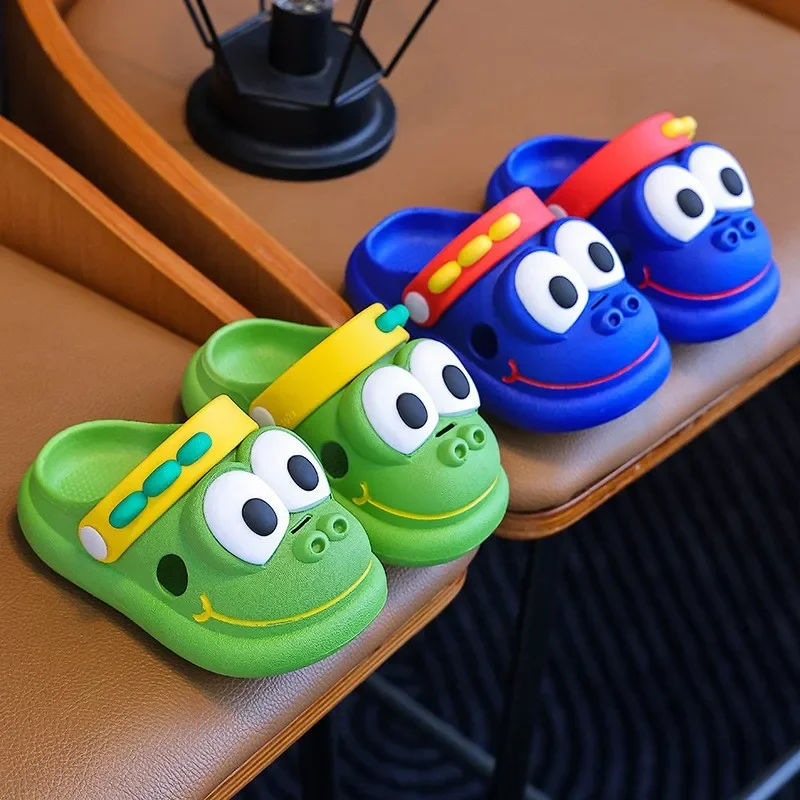 

Summer Baby Casual Solid Color Cute Animal Comfortable and Beautiful Slippers EVA Non-slip Thick-soled Children's Sandals