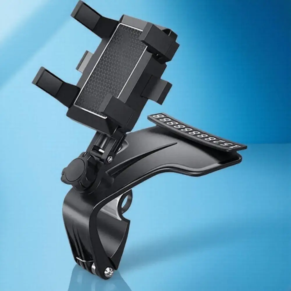 

360 ° Регулируемый автомобильный держатель для телефона — универсальная складная подставка для телефонов 3-7 дюймов, солнцезащитного козырька на приборной панели и крепление для зеркала заднего вида