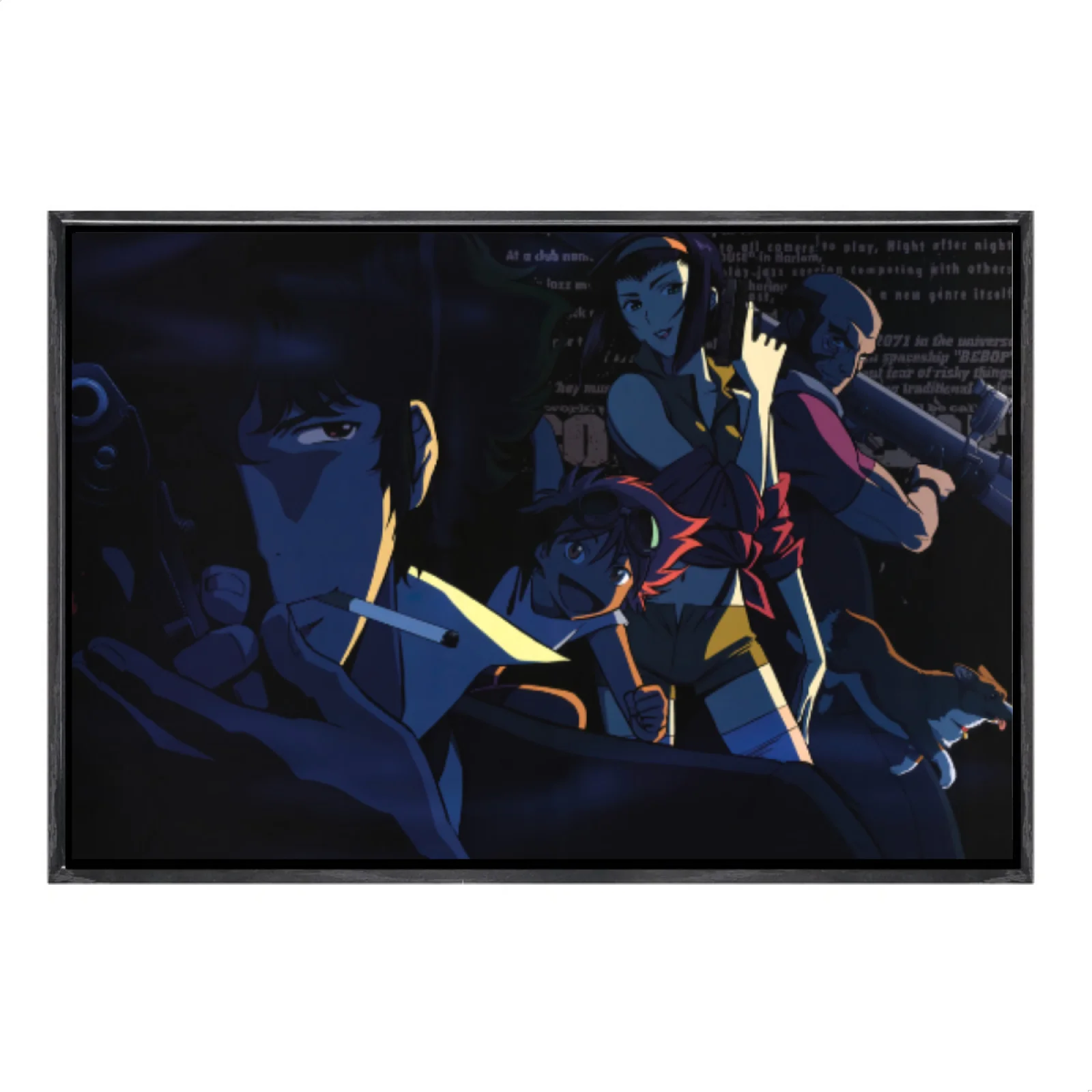 

Japanese Manga Multi-Size Canvas Poster Double Framed Wall Art,Cowboy Bebop Home Decor for Living Room Bedroom