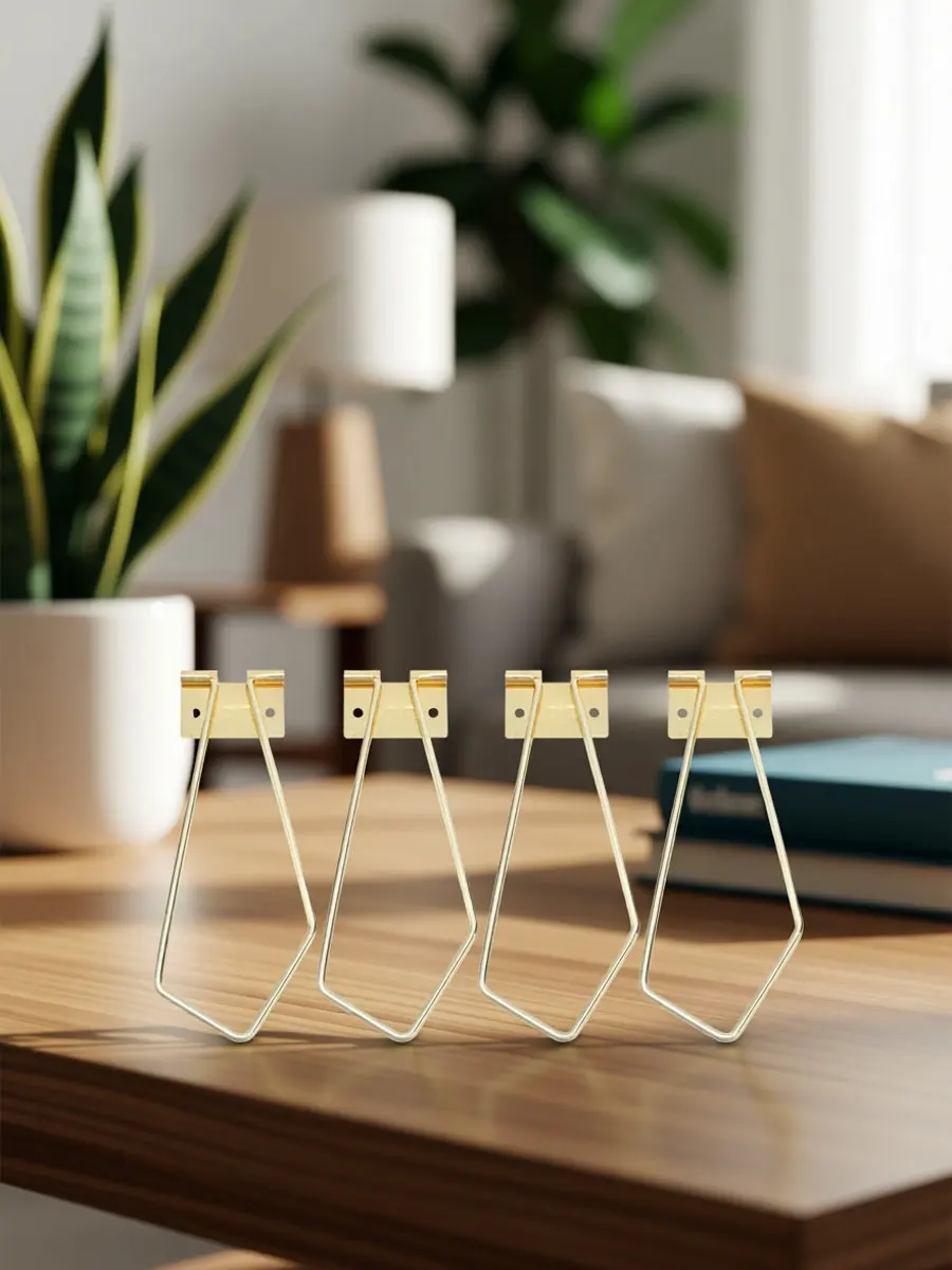 4Pcs High Quality Iron Frame Holder for Photo Frames Easy Install Photo Frame Back Stand Stable Desktop Display Bracket