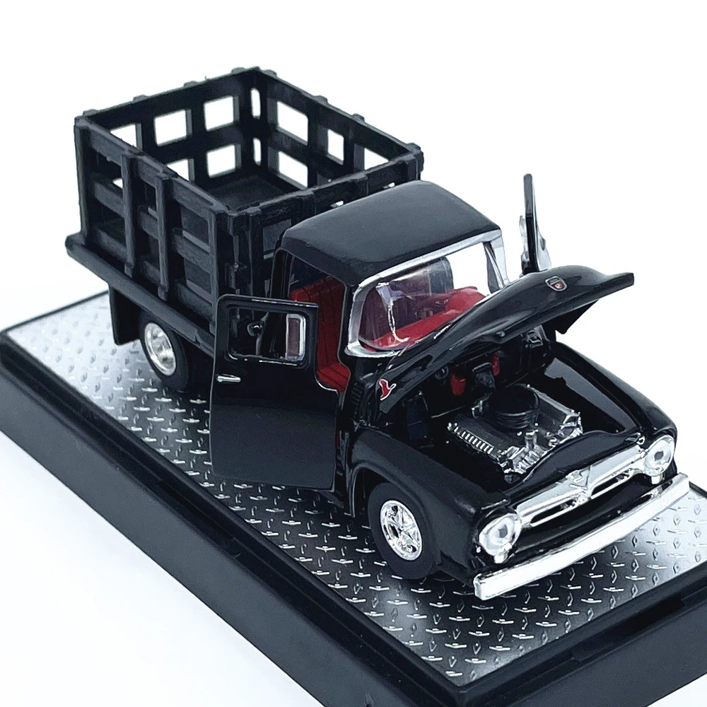 다이캐스트 M2 1:64 스케일 포드 F-100 트럭 시뮬레이션 합금 2025 자동차 모델 수집용 장난감 선물 기념품 디스플레이 장식품