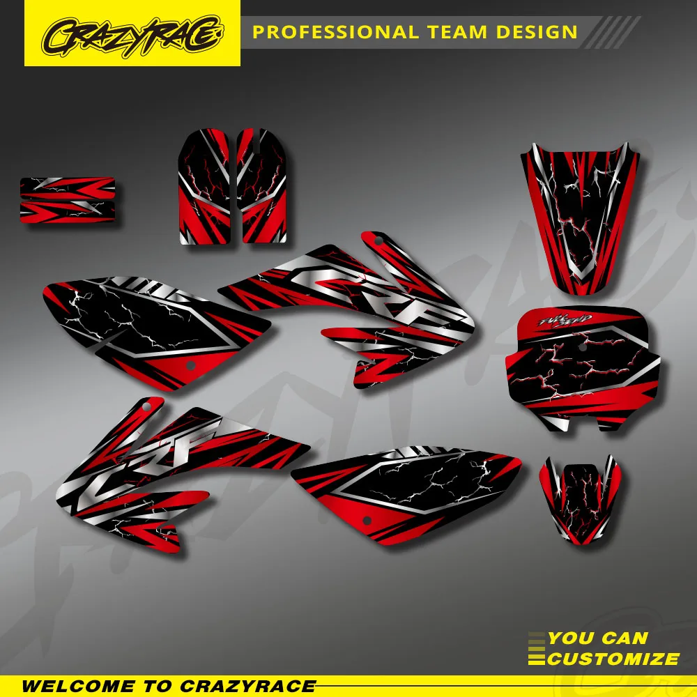 Motorcycle Stickers Background Graphics Decals Kit For Honda CRF70 CRF 70 2004 2005 2006 2007 2008 2009 2010 Customize Gift