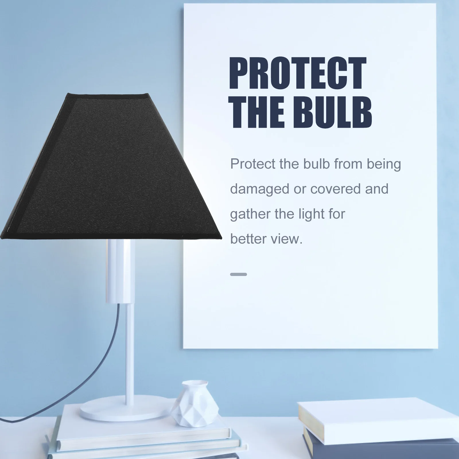 

Durable Cloth Lampshade Simple Light Protector 1Set Home Decorative Diffuse Lighting Warm Atmosphere Bedroom Living Room Square