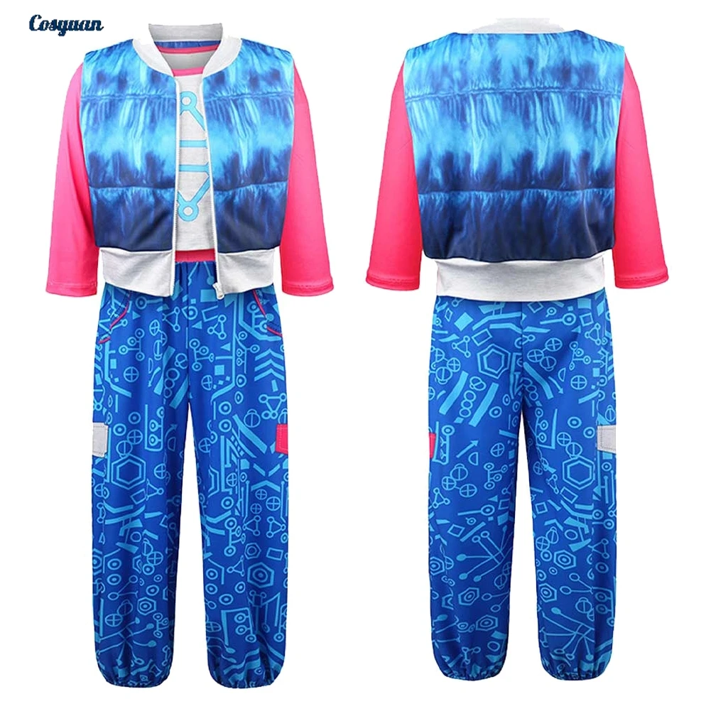 

2025 TV Zombies 4 Cosplay Addison Blue Clothes Shirt Pants Kids Party Disguise Roleplay Halloween Costume Carnival Outfits Suits