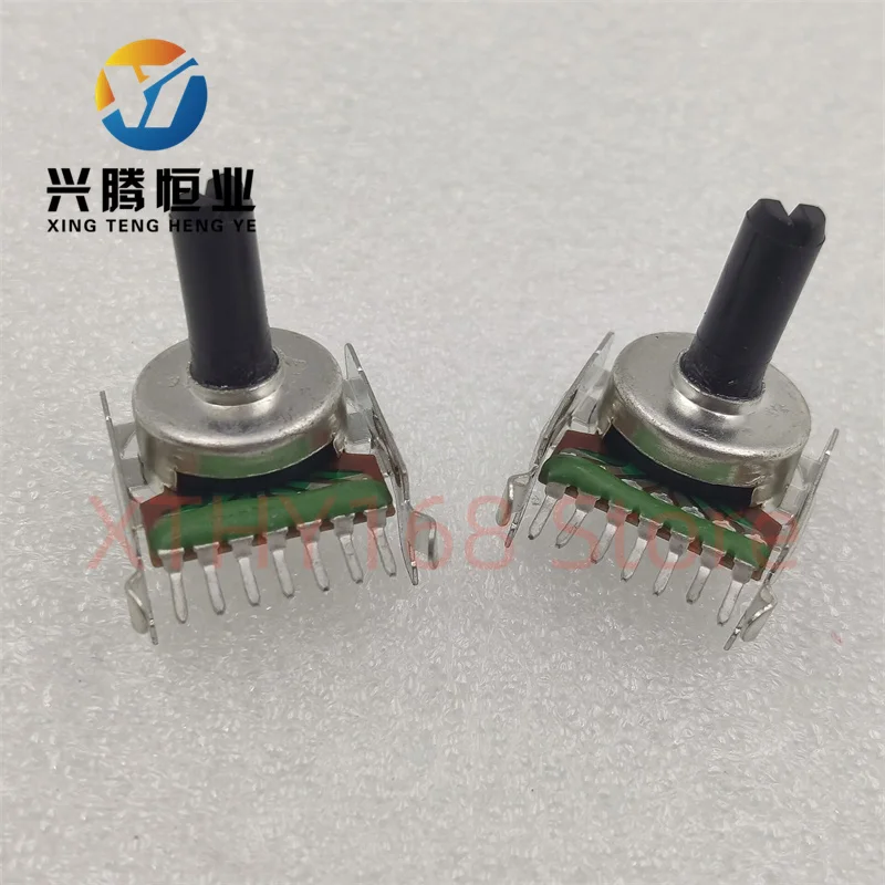 1 PCS คุณภาพสูง RK161 dual B50K 7-pin เพลา 15 มม.หลัก potentiometer ในหนึ่งแถว