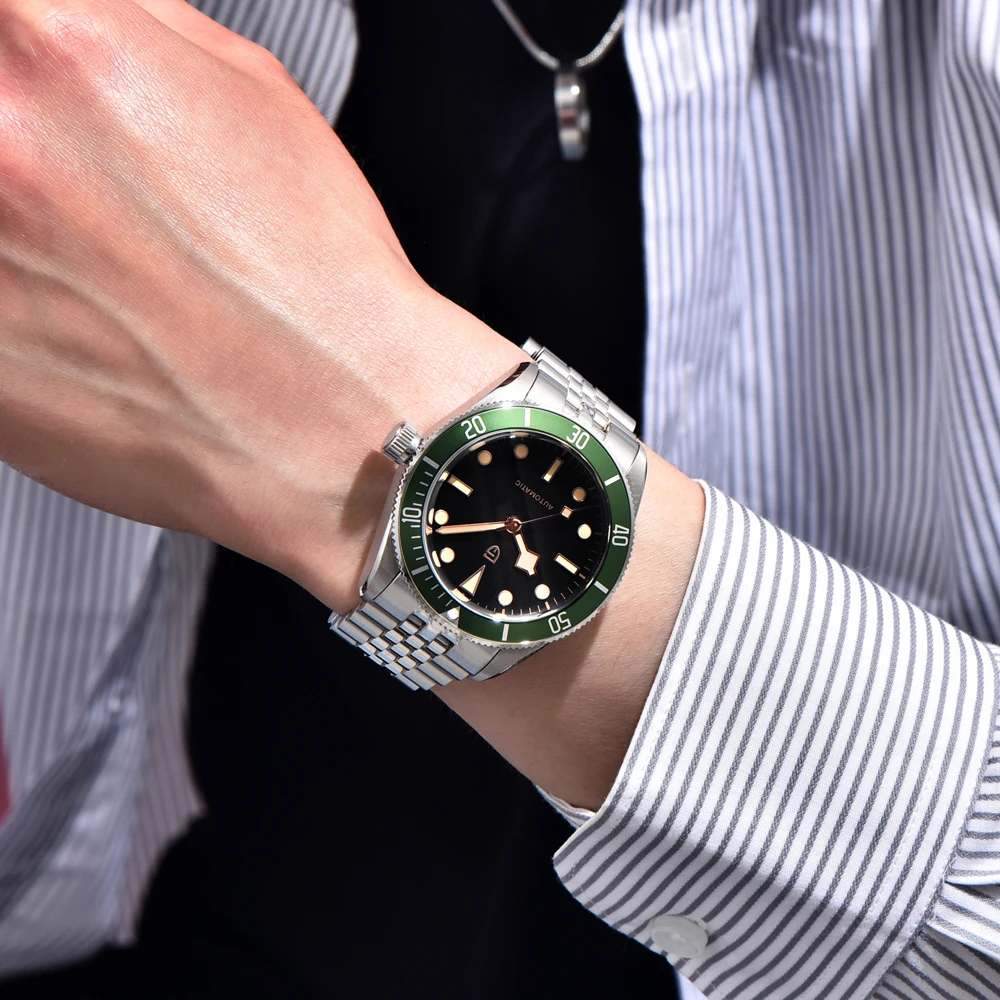 2025 PAGANI تصميم جديد ريترو فاخر ساعة أوتوماتيكية للرجال خمسة صف سلسلة الفولاذ المقاوم للصدأ ساعة معصم ميكانيكية للرجال NH35A Movt #2