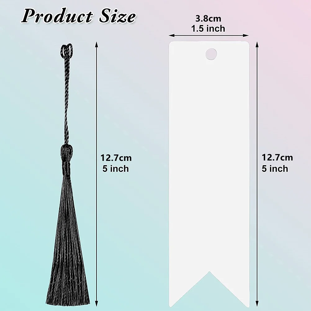 12Sets Bookmarks Gift Acrylic Tassel Page Marker Delicate Student Supply DIY Bookmark Decor for Home Office Library