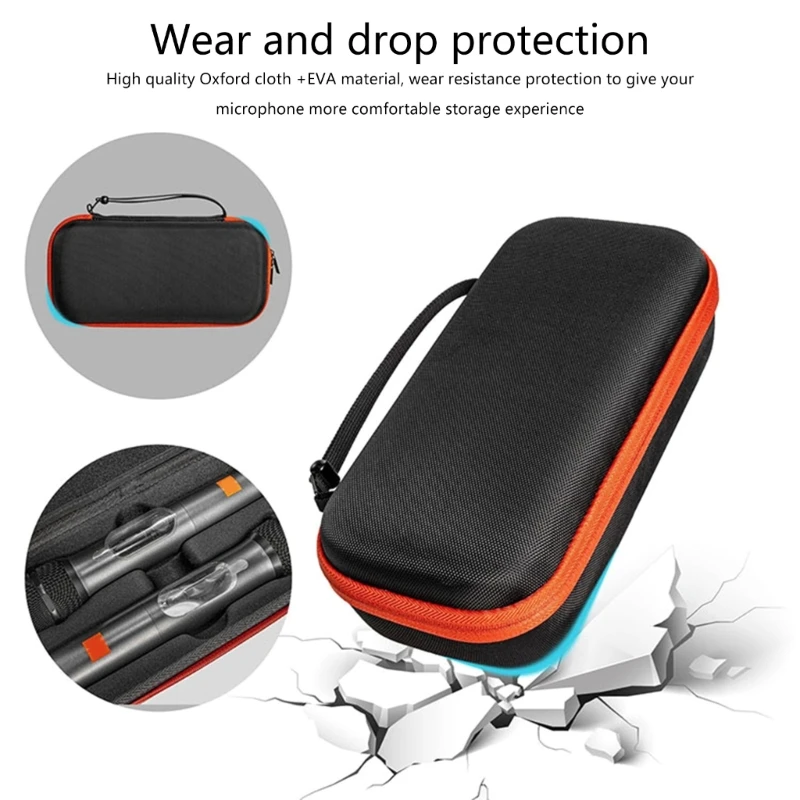 Protective Carrying Case For JBL PartyBox Wireless Mic Wireless Microphone Travel Storage Bag Shockproof Microphone Handbag
