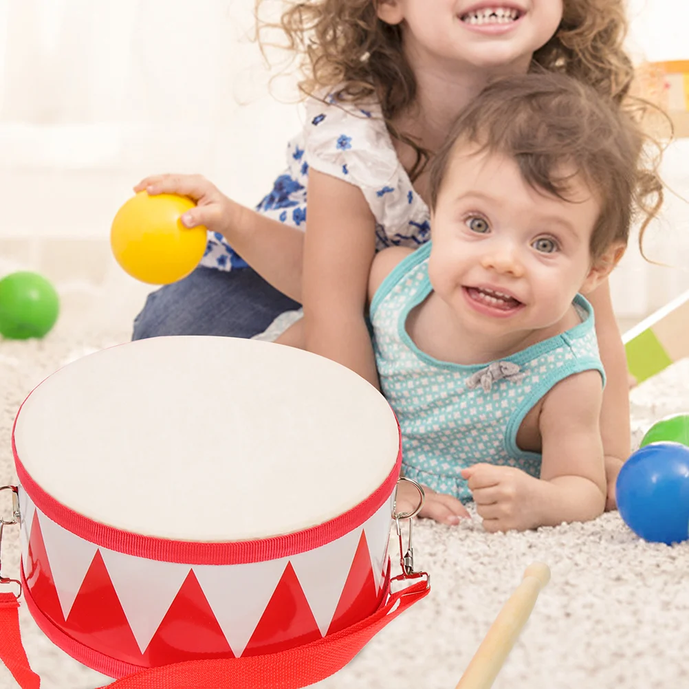 

Children's Snare Drum Kids Drums for Toddlers 1-3 Kit Red Ages 5-9 Polyester Percussion Toy