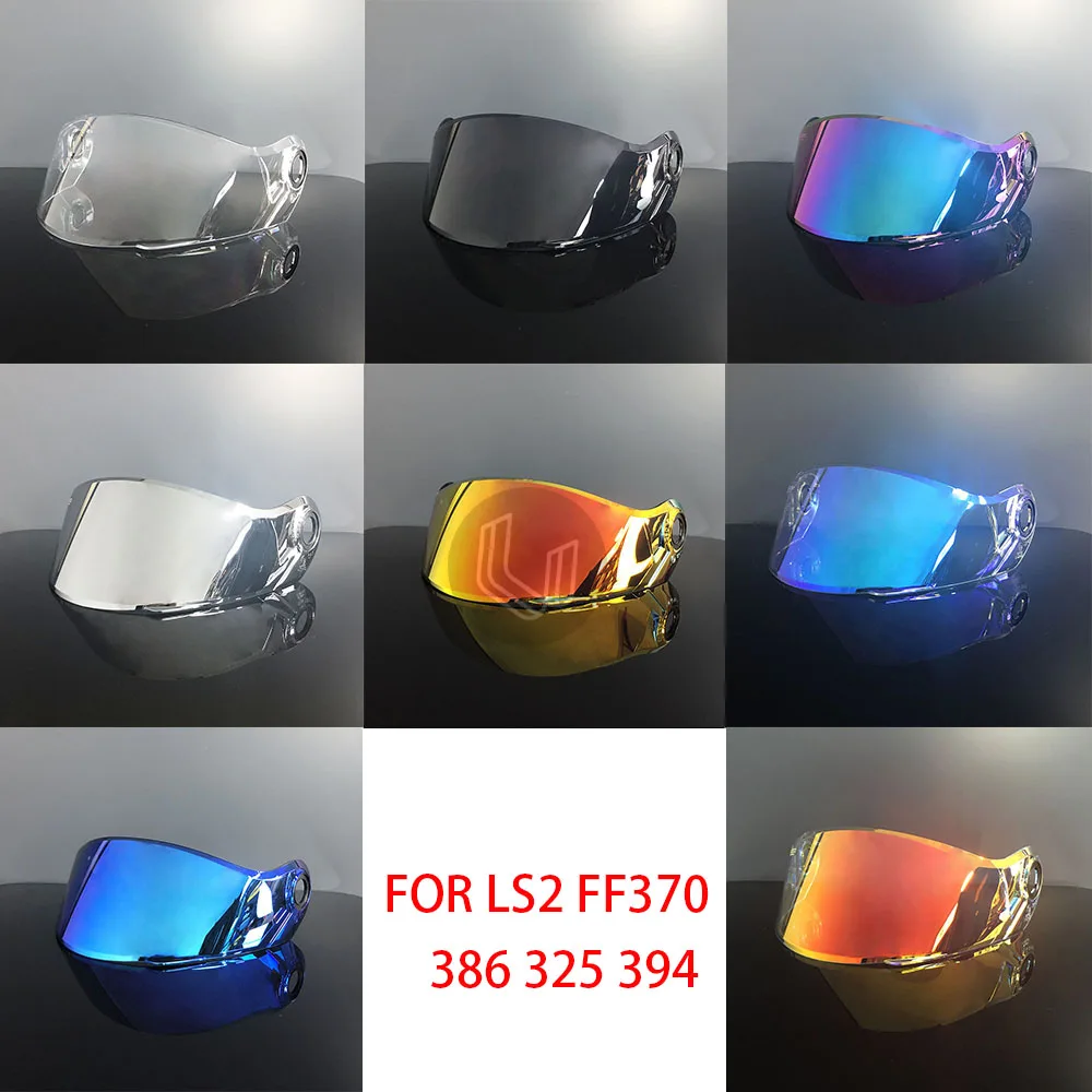 Fit for LS2 FF370 FF394 FF325 FF386 Helmet Visor Motorcycle Full Face Helmet Shield Lens Replacement Silver Anti-UV Lens