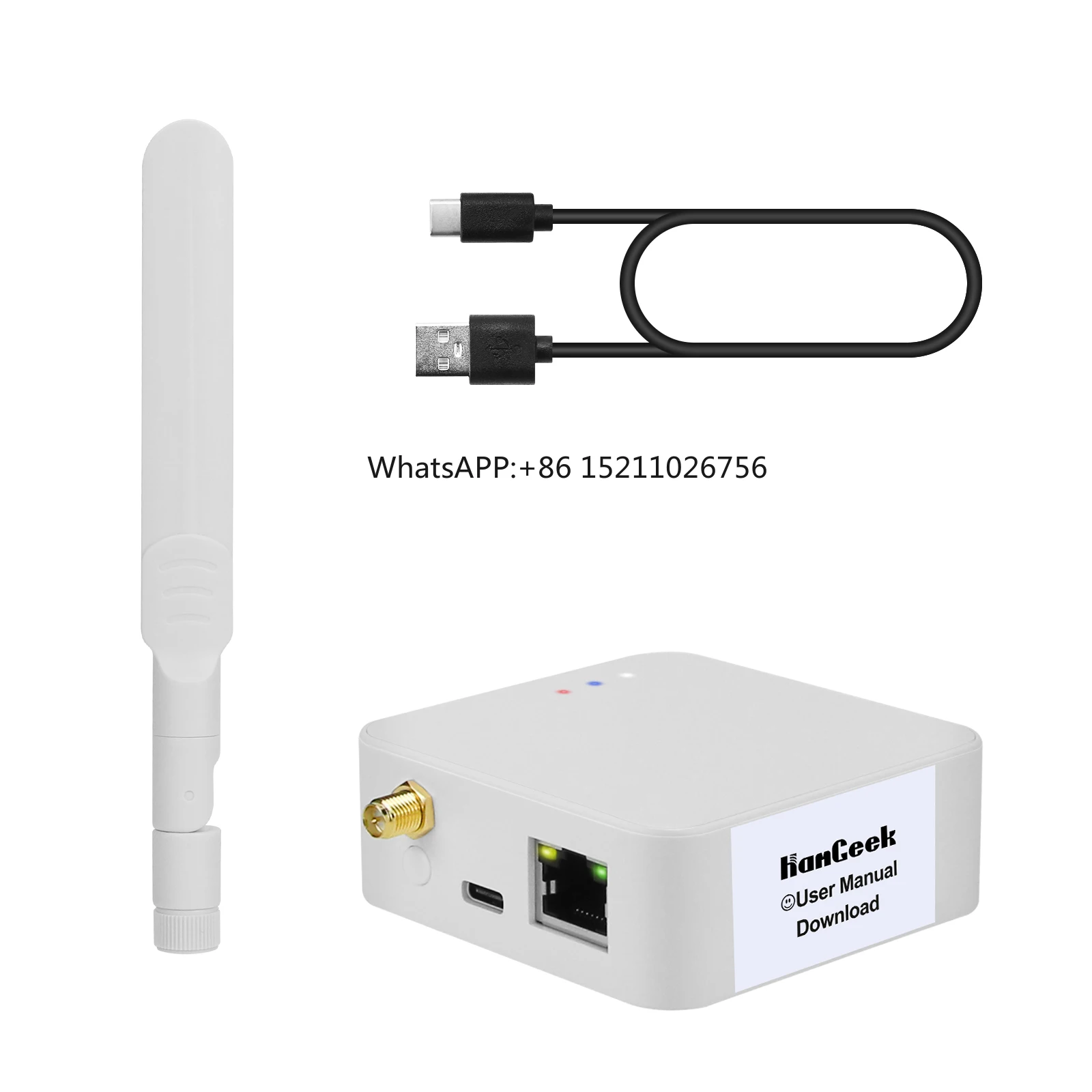 

HamGeek HMG-01 Plus POE White Universal ZigBee Gateway ZigBee Coordinator with USB Data Cable