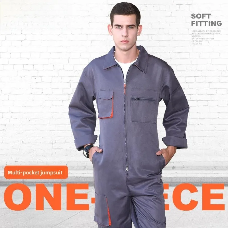 

Многофункциональный рабочий комбинезон для сварки, защитная спецодежда, цельный костюм