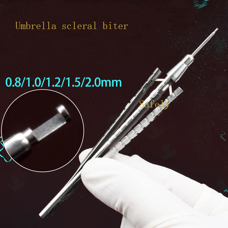 

Ophthalmic microinstrument Umbrella scleral biter Medical tool 0.8 1.0 mm Bite trabecular