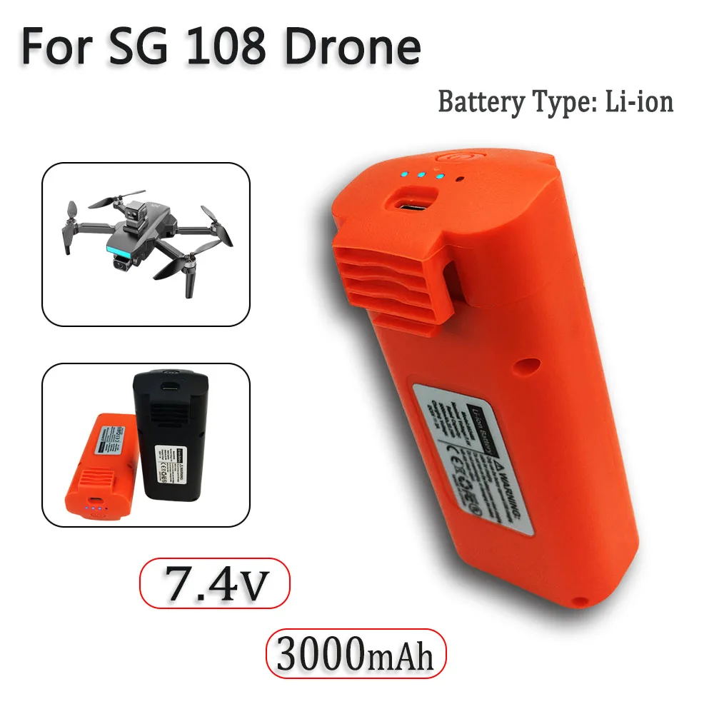 

7.4V 3000mAh Rechargeable Li-ion Battery For SG108 SG-108 Drone RC Quadcopter Spare Parts