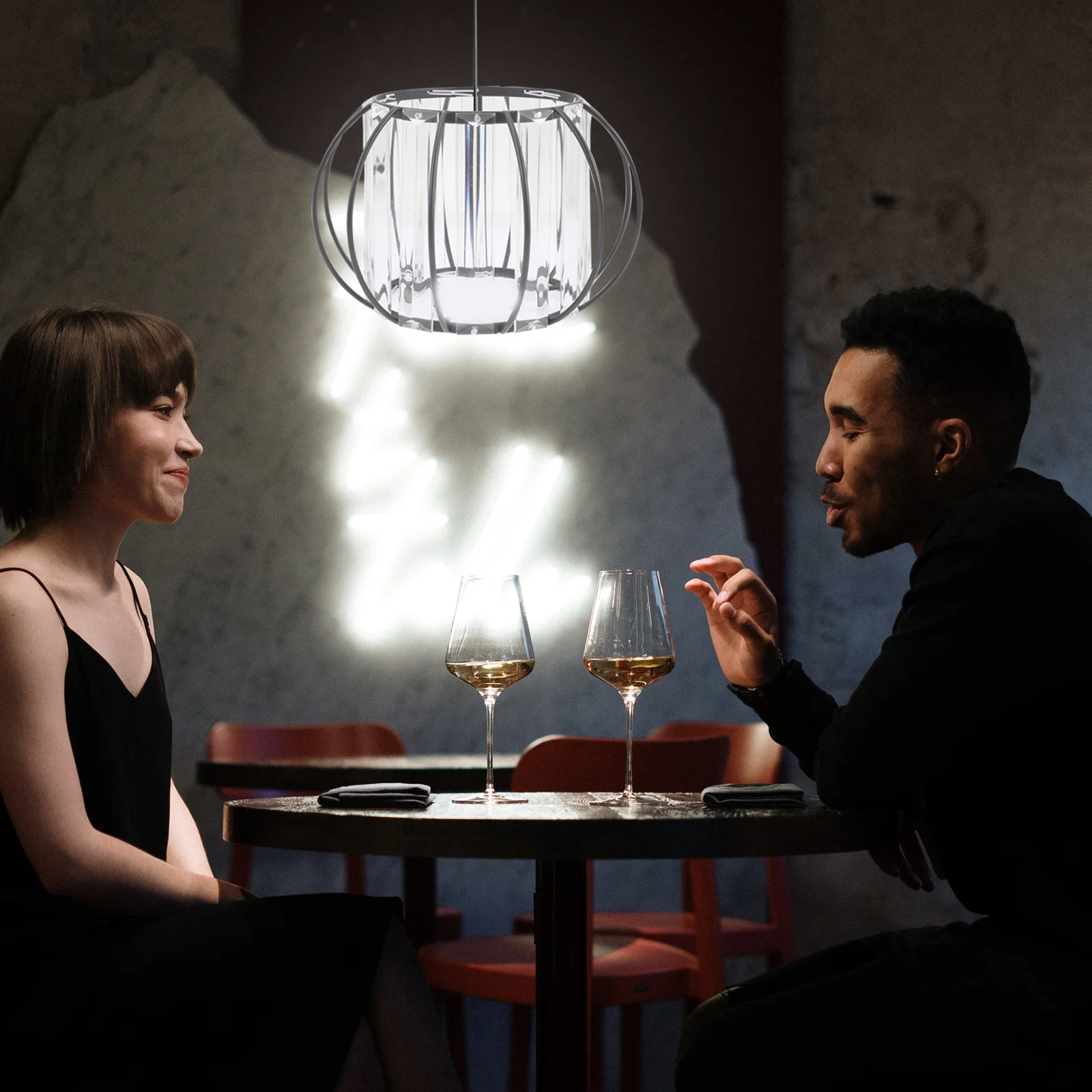 

Ceiling Lamp Guard E27 Crystal Glass Lamp Shade Pendant Light Cover Light Bulb Cage Guard for Home Bedroom Dining Room Kitchen