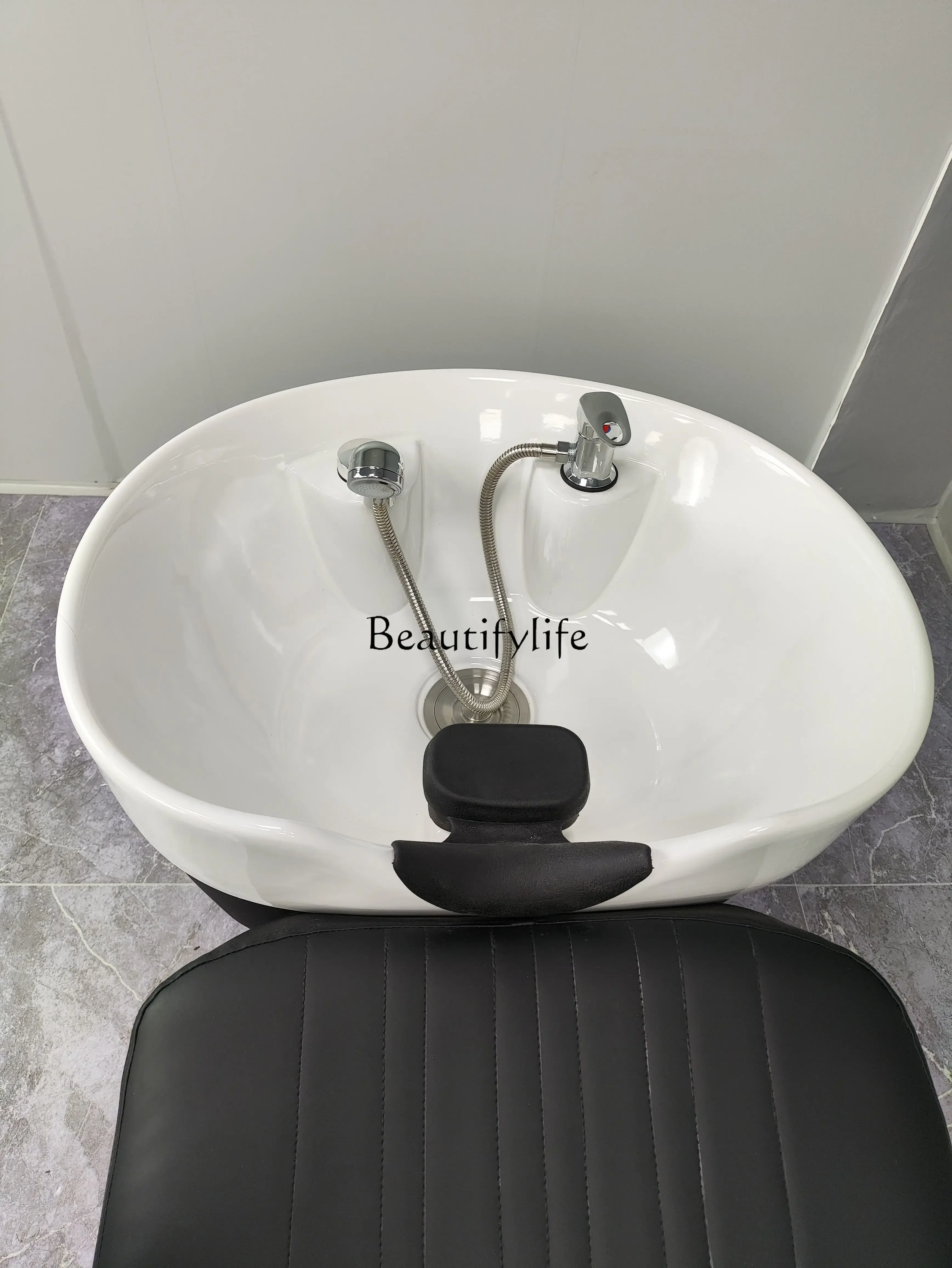 Thai Ceramic Basin for Hair Washing Station Hair Salon Beauty Salon Lying Half Salon Bed