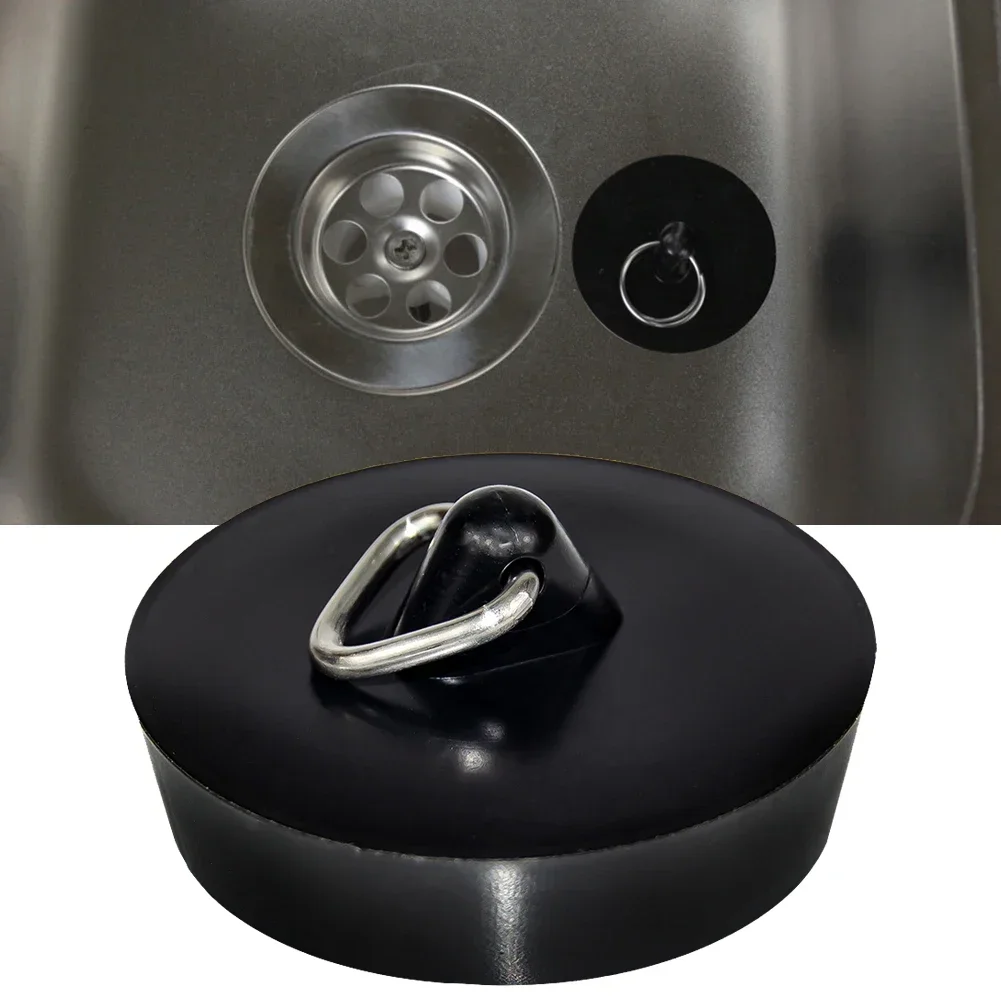 Kitchen Drain Rubber Garbage Disposal Black Accessories Plug Practical Home Office Round Replacement Laundry Room Sink Stopper