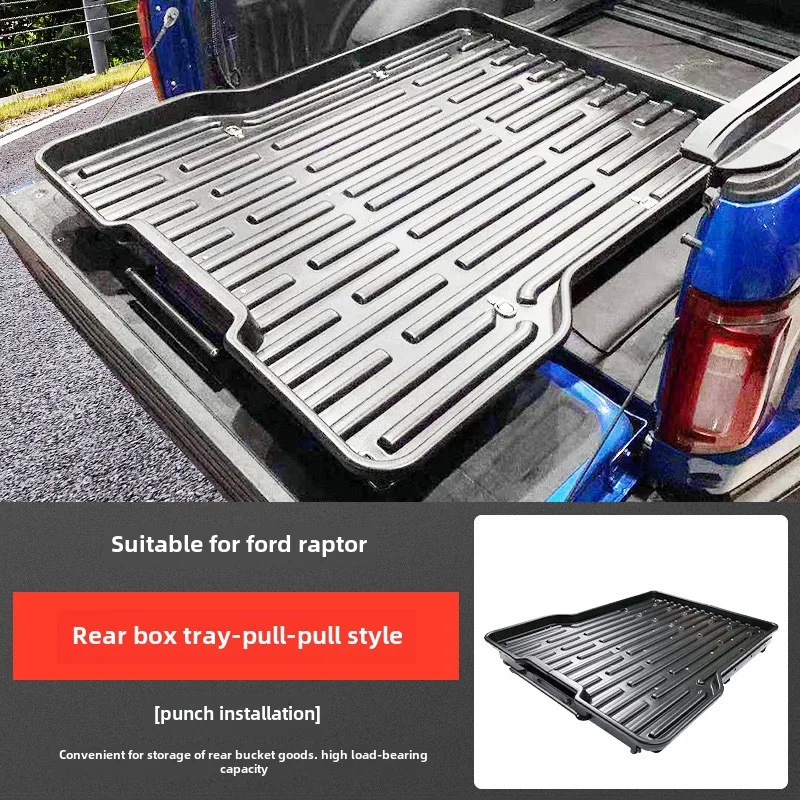 Suitable for Jeep Gladiator JT trunk tray Raptor F150 pickup modified rear bucket push-pull drawer 