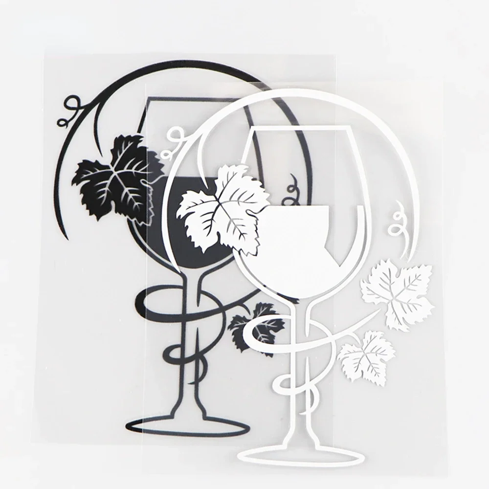 

Car Sticker Creative Wine Glass Vinyl Decal for Car Motorcycle Bumper Body Rear Window Decorative Decal,15cm*11cm