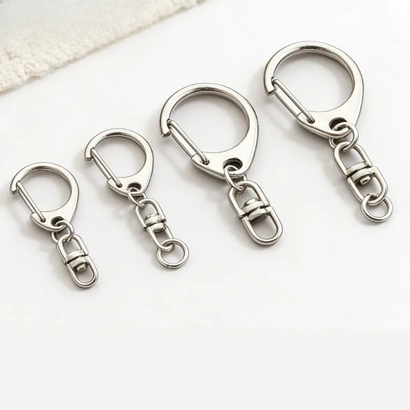 Zinc Alloy D-Ring 8-Figure Swivel Keychain Clip DIY Handmade Craft Metal Hardware Findings Accessories Key Ring Buckle Supply