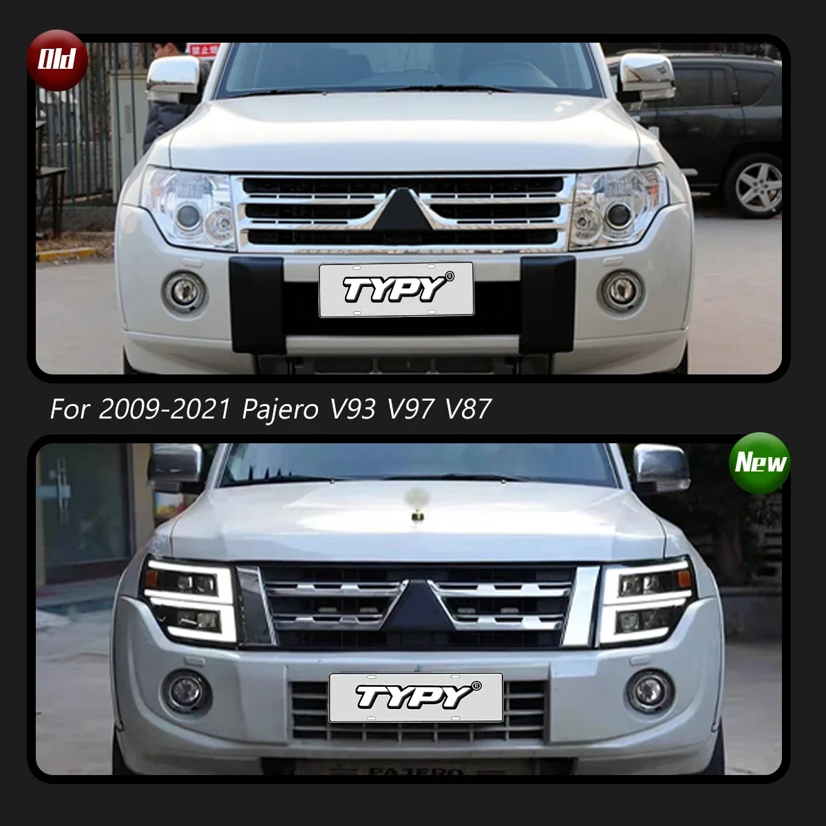 

Автомобильная фара TYPY для Pajero V93 V97 2005-2021, обновленная модифицированная светодиодная лампа, динамическая лампа указателя поворота DRL, автомобильные аксессуары
