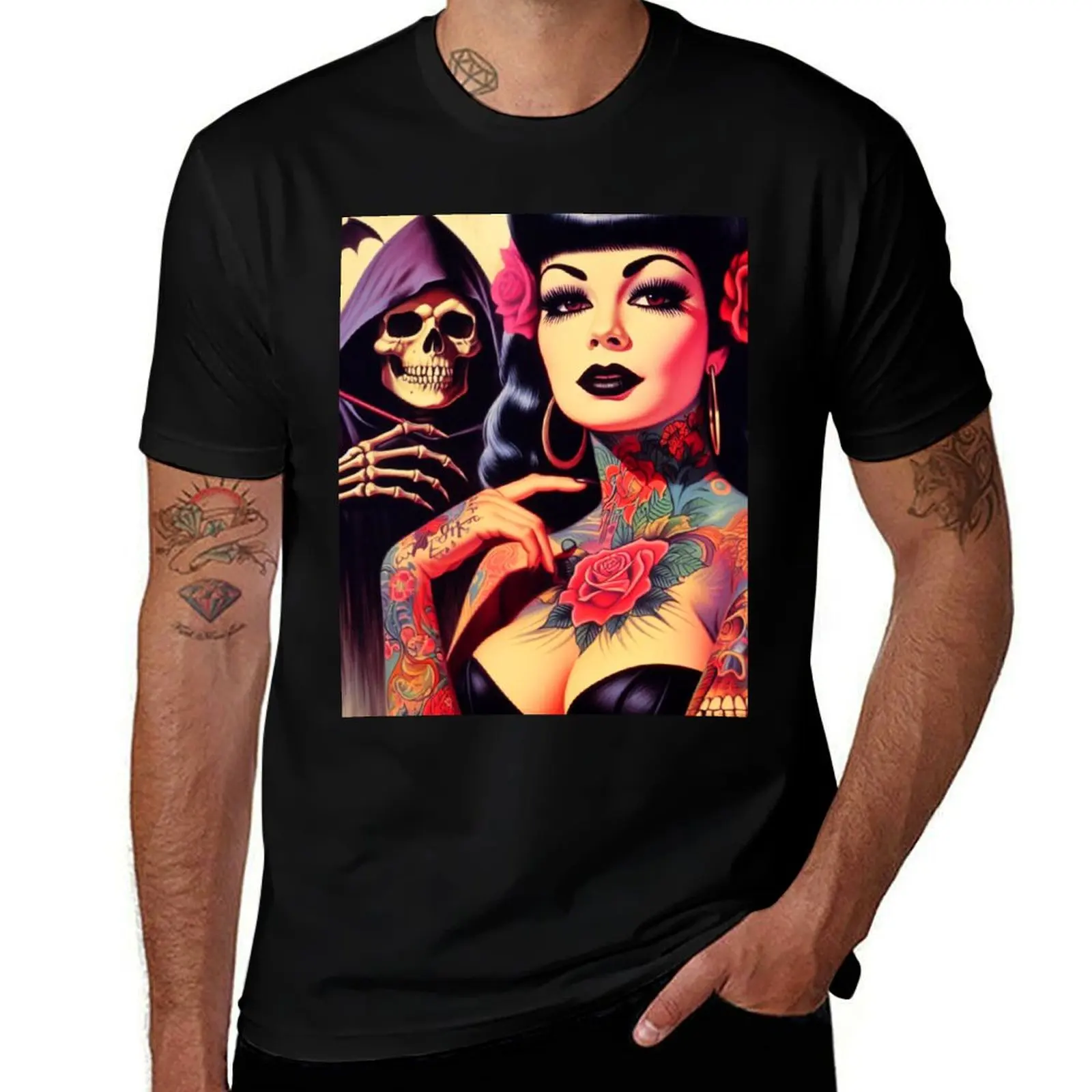 

Retro Goth Woman T-Shirt for a boy cheap stuff oversized cotton man t-shirts outfits for men