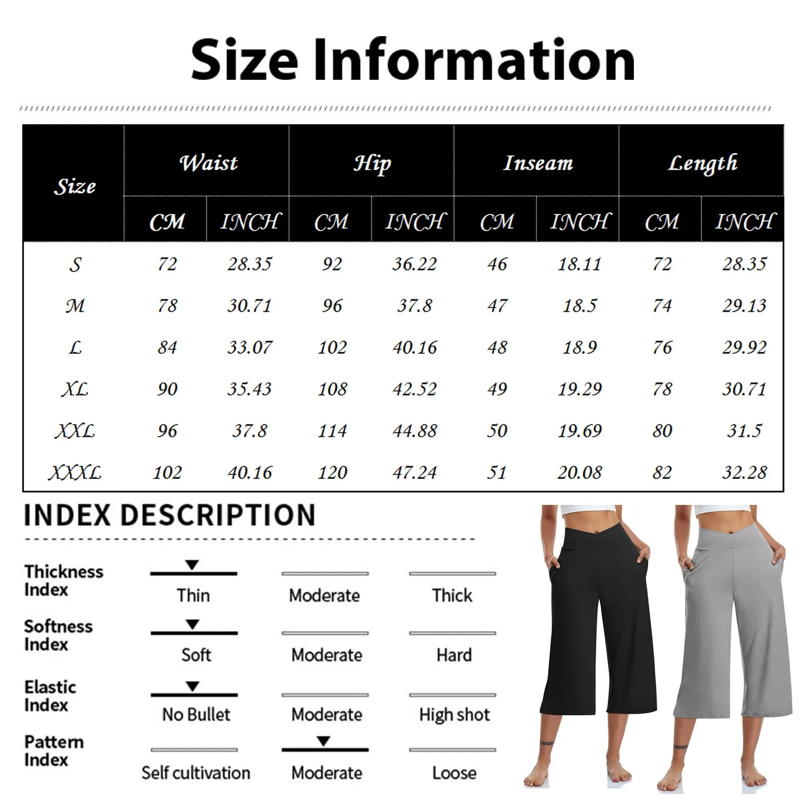 Summer Sports Pants Women\'S Elastic High Waisted Casual Pants 3/4 Long Pants Solid Color Slim Fit Capris Yoga Pants Jogging Pant
