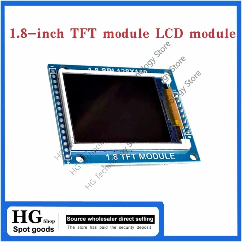 1-5 шт. Оригинальный новый 1,8-дюймовый последовательный SPI TFT LCD-модуль-дисплей с адаптером PCB IC, матрица 128x160 точек, 3,3В/5В, совместимый интерфейс IO