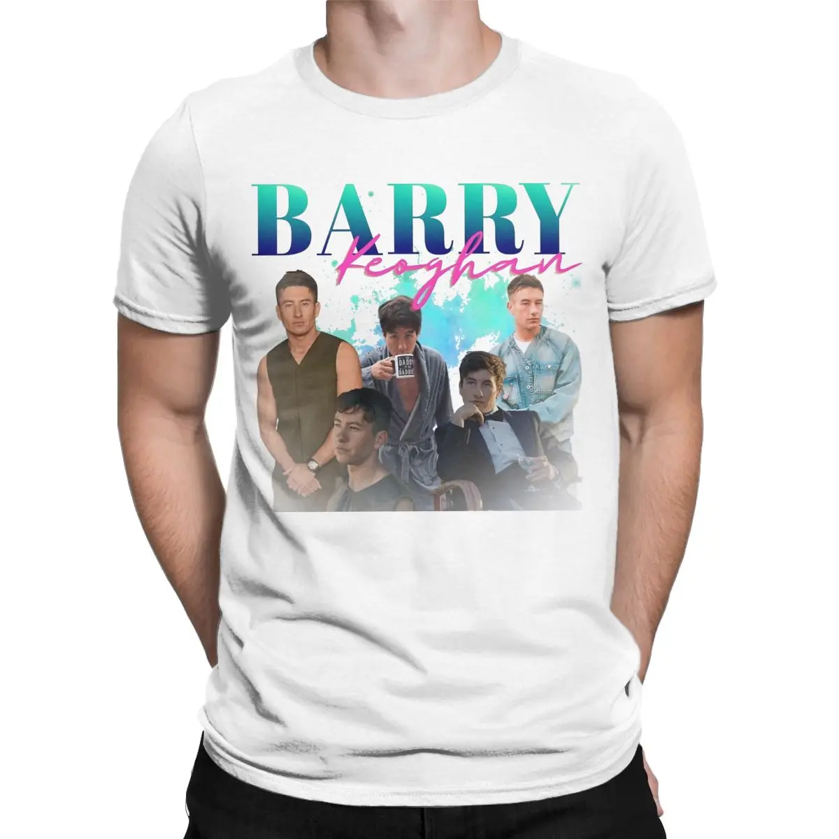 Barry Keoghan Actor T-Shirt Men Novelty 100% Cotton Tee Shirt Round Collar Short Sleeve T Shirt Graphic Tops