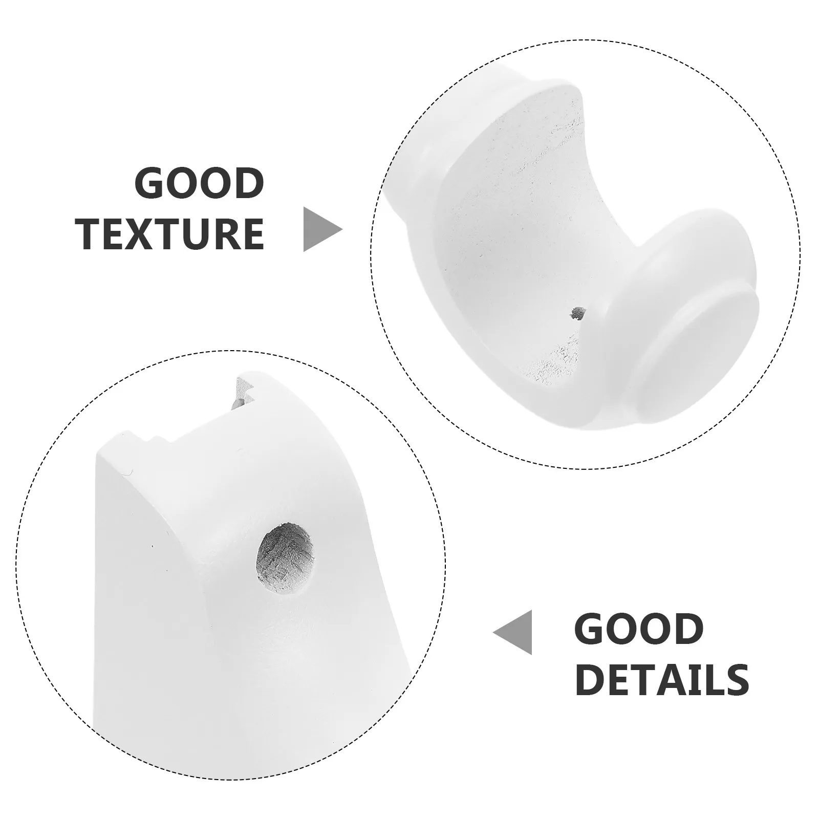 2Pcs Solid Wood Curtain Rod Brackets Smooth Polished Surface No Scratch Design for Delicate Fabrics Curtain Pole Wall Holder DIY