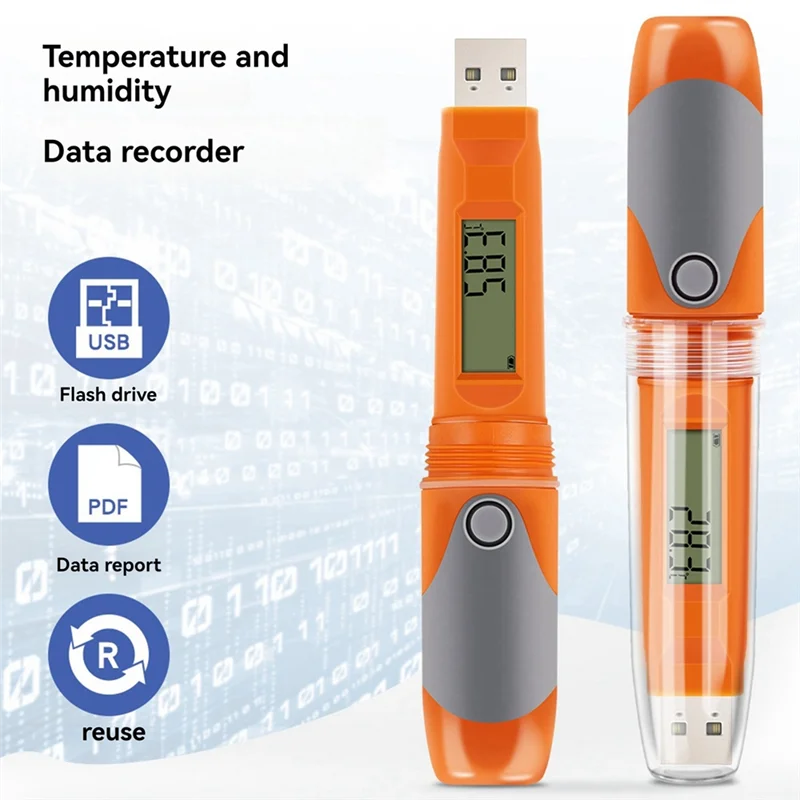 

RC-51H USB-регистратор данных температуры и влажности 32000-точечный регистратор большой емкости Регистратор температуры и влажности-N33R
