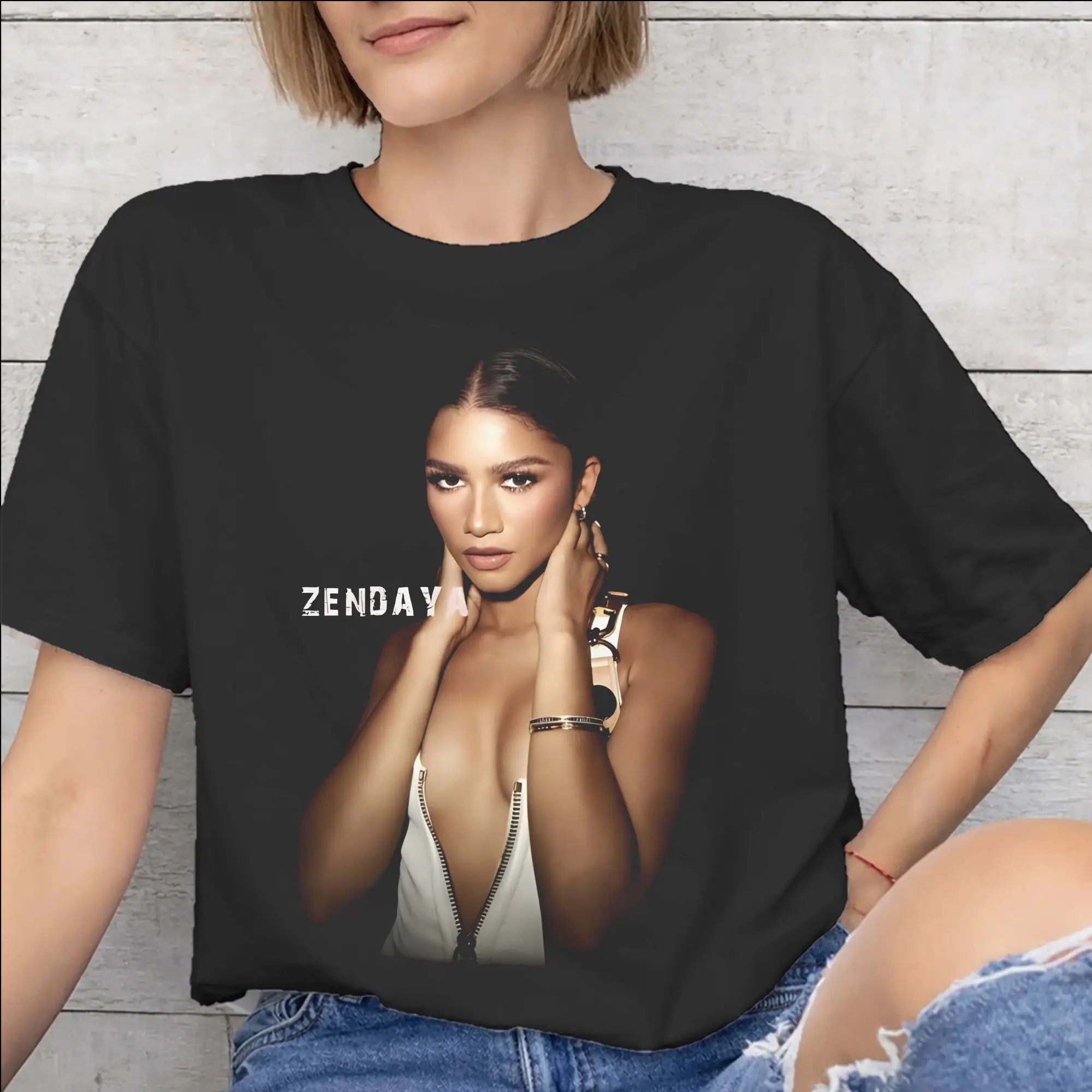 Ruby Rue Zendaya Graphic Printed T Shirt for Men Women  Pure Cotton  Tee Shirt Clothing